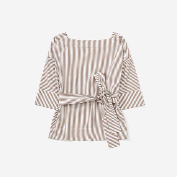 The Poplin Belted Top