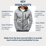 Jacquard Hooded Sweatshirt